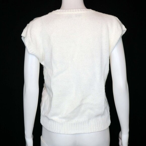 Vintage 80’s Suburban Petites Cottagecore Knit Sweater Fairy Kei Acrylic XS/SM - Picture 5 of 6